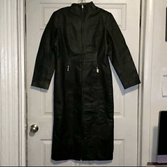 Long leather Jacket - Picture 2 of 2